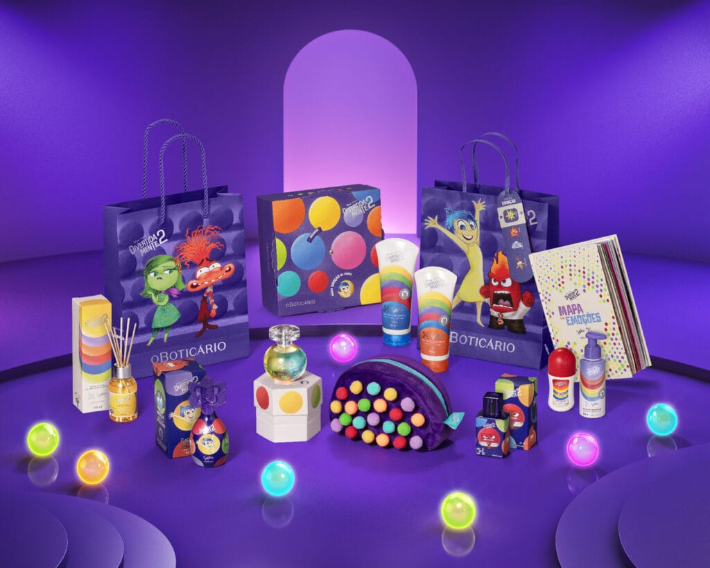 O Boticário transforma emoções em experiências olfativas com a nova linha infantil de Divertida-Mente 2, em parceria com Disney e Pixar