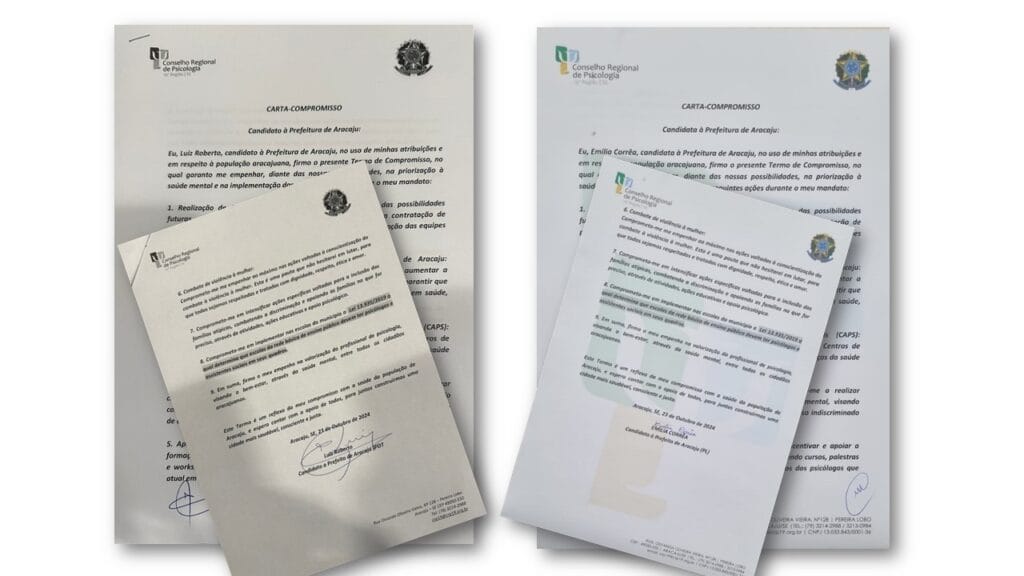Candidatos à prefeitura de Aracaju assinam carta-compromisso com a psicologia sergipana