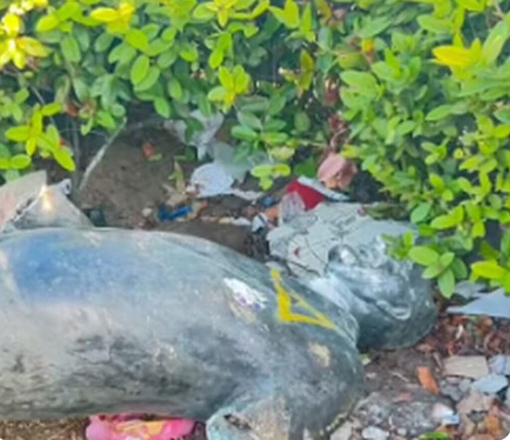 Três homens são presos ao tentar furtar estátua de João Alves
