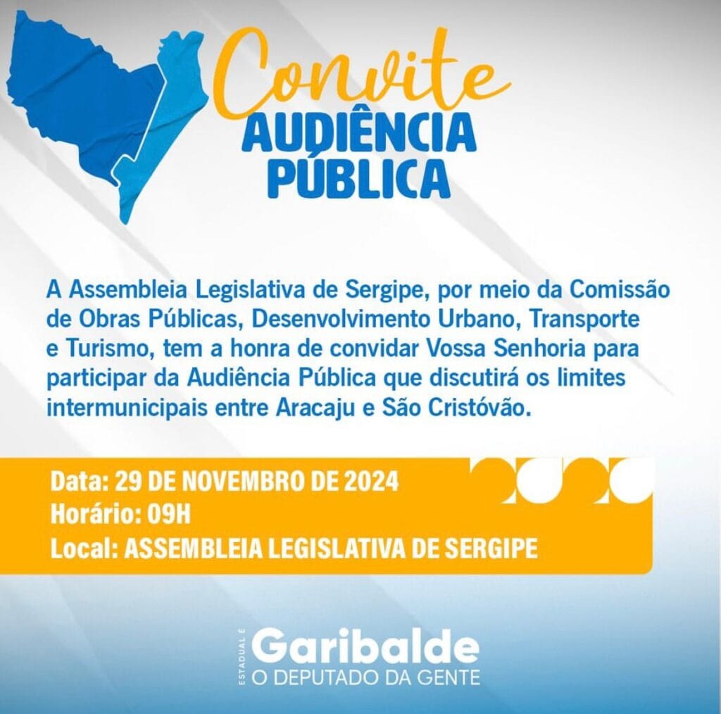 Alese vai sediar audiência pública para discutir limites territoriais de Aracaju e São Cristóvão