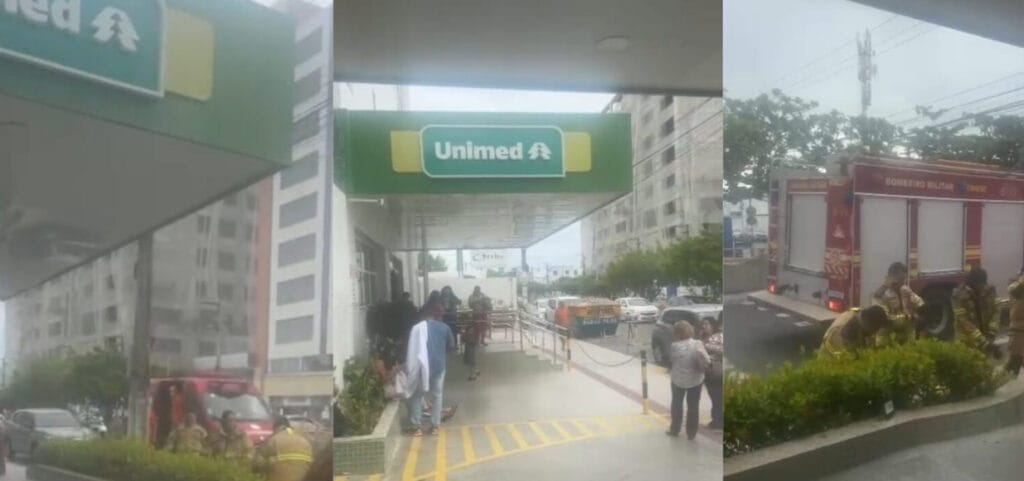 Princípio de incêndio no Hospital Unimed em Aracaju causa evacuação de pacientes