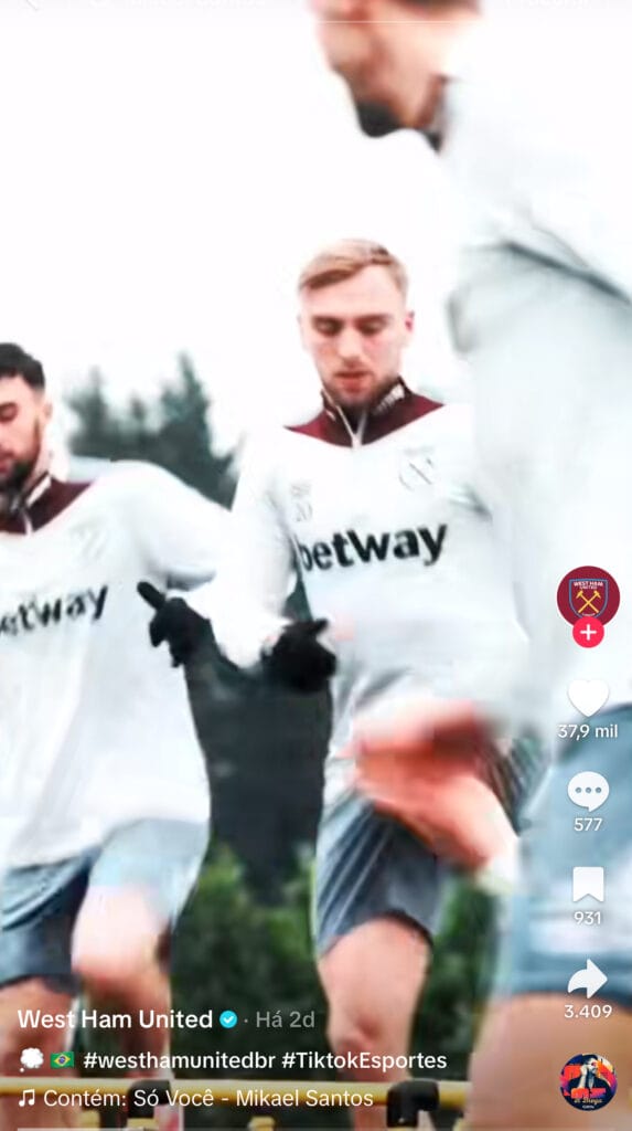 West Ham United usa hit de artista de itabaianense em vídeo oficial!