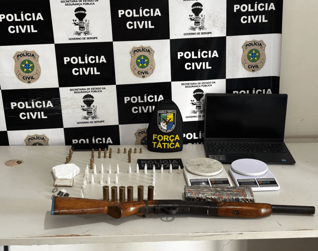 Ação conjunta apreende armas e drogas na Zona Rural de Areia Branca