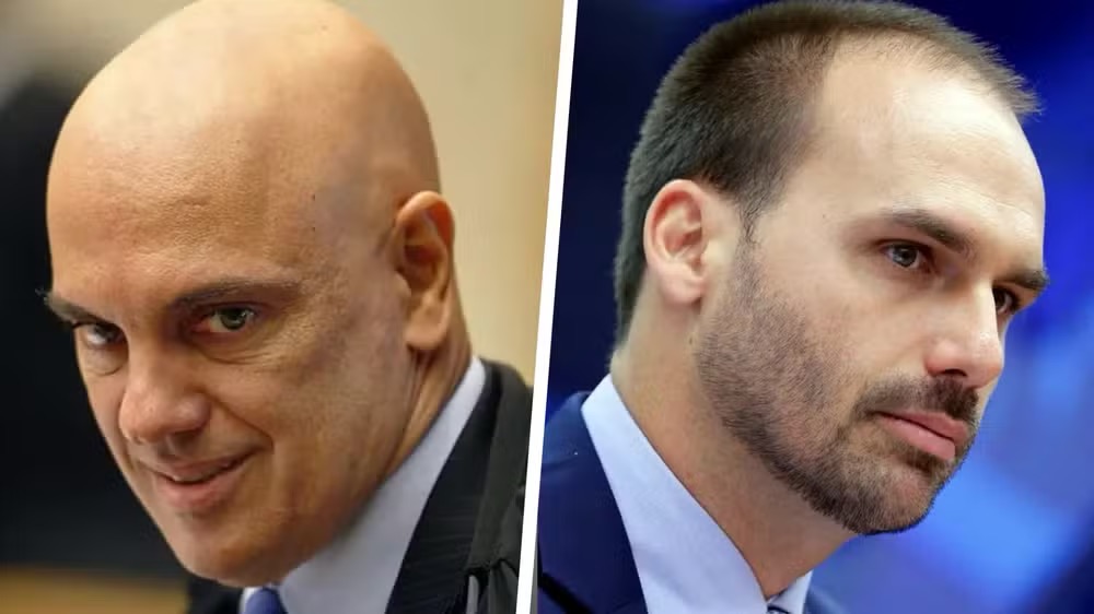 Alexandre de Moraes levanta sigilo de inquérito sobre Eduardo Bolsonaro por coação ao STF