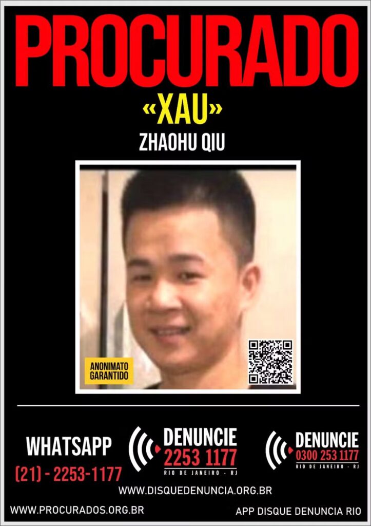 Disque Denúncia busca Chinês suspeito de matar brasileira