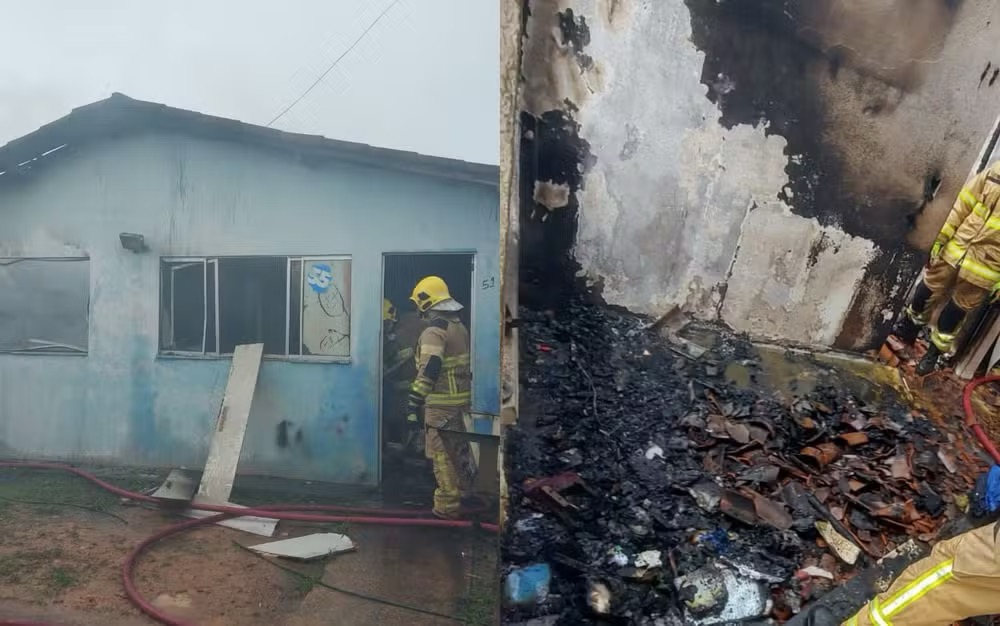 Incêndio destrói parte de casa em Estância