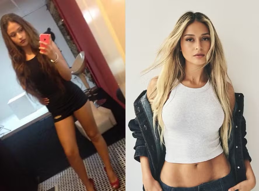 Lipo, silicone, megahair: o antes e depois de Natalia Belloli, mulher de Raphinha, do Barcelona