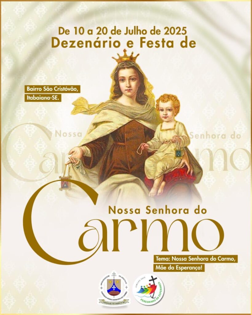 Paróquia Nossa Senhora do Carmo divulga programação das festividades em Itabaiana