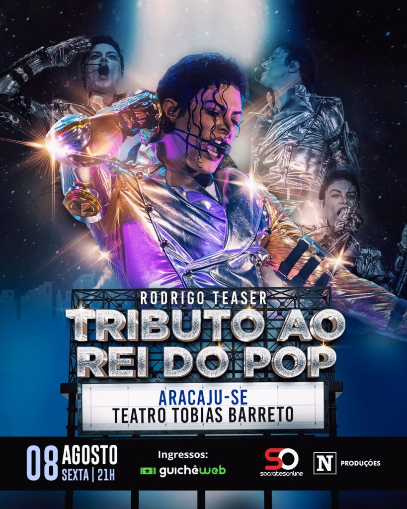 Tributo ao Rei do Pop retorna a Aracaju com novo show no Teatro Tobias Barreto