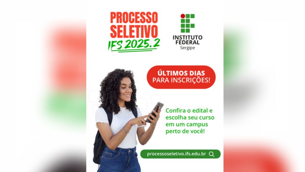Garanta sua vaga no IFS: mais de 1.200 oportunidades em cursos técnicos e superiores com inscrições até 8 de julho