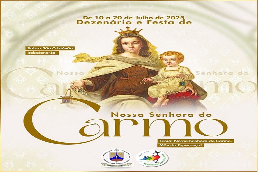 Dezenário e Festa de Nossa Senhora do Carmo acontece de 10 a 20 de julho em Itabaiana/SE