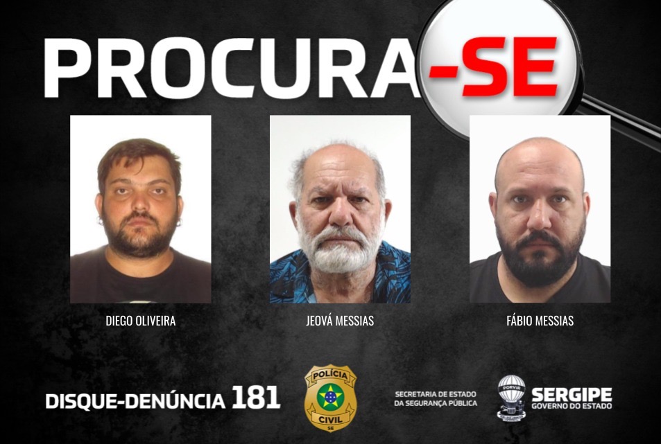 Polícia divulga imagens de foragidos envolvidos na morte de ex-jogador em Sergipe