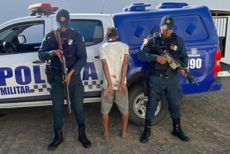 Pai é preso em flagrante após tentar assassinar o próprio filho a facadas em Porto da Folha