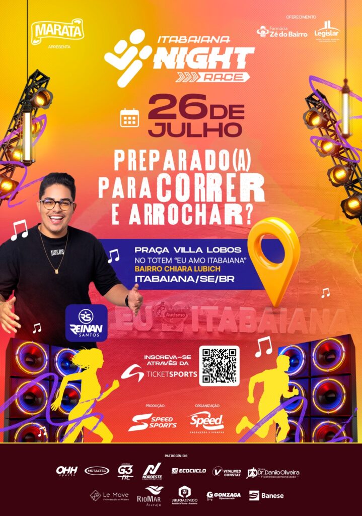 Itabaiana Night Race promete agitar a cidade com muita luz, música e emoção no dia 26 de julho