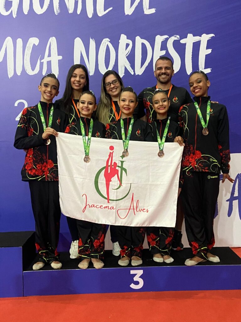 Ginastas sergipanas conquistam pódio no Torneio Regional Nordeste de GR 2025