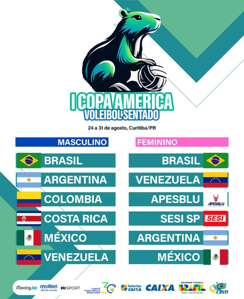 Seleções Brasileiras de Vôlei Sentado disputam a I Copa América em Curitiba