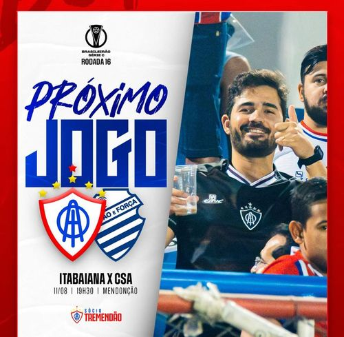 Itabaiana convoca torcida para jogo decisivo contra o CSA