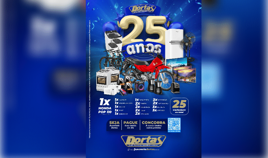 Grupo Dortas funerária celebra 25 anos com grande sorteio de prêmios