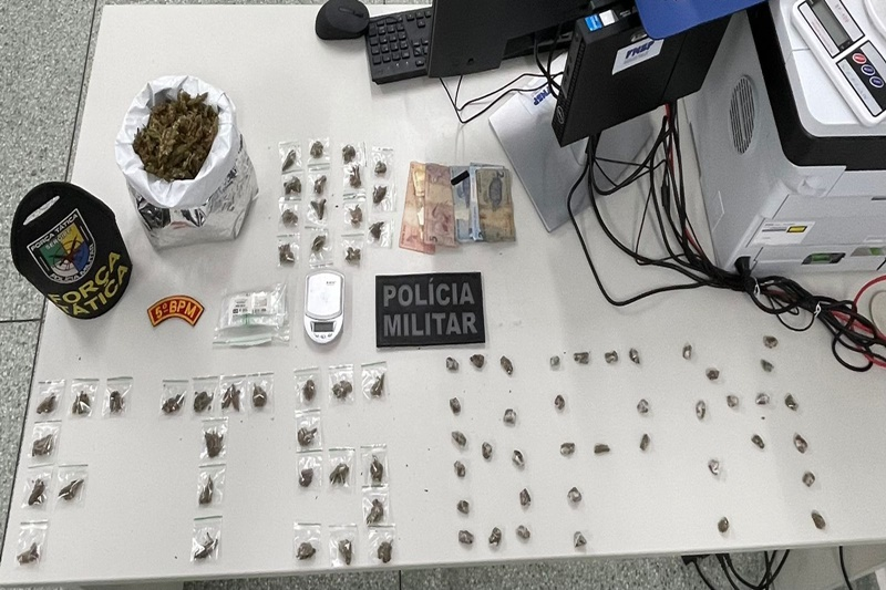 PM prende suspeito e apreende cerca de meio quilo de entorpecentes em Nossa Senhora do Socorro