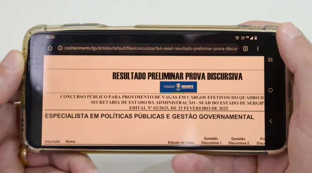 Governo de Sergipe publica resultado preliminar da prova discursiva para EPPGG