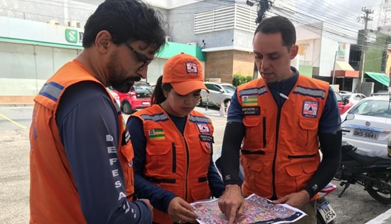 Defesa Civil identifica áreas de alagamento no Centro de Aracaju