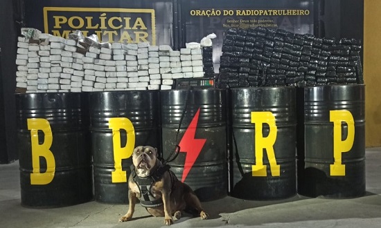 Radiopatrulha apreende 200,9 kg de maconha e 708 g de cocaína em Nossa Senhora do Socorro