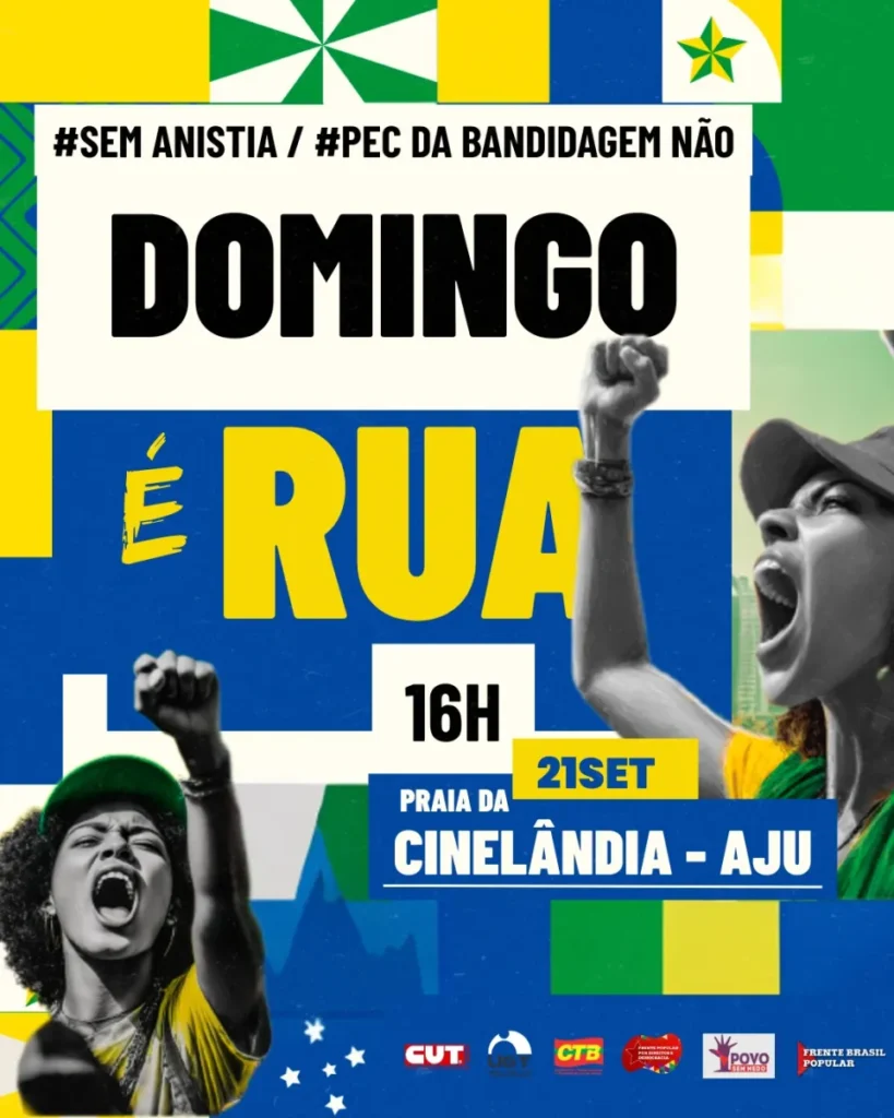 Frentes populares convocam atos nacionais no domingo contra anistia a golpistas e PEC da Blindagem