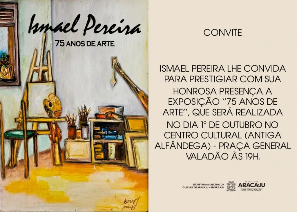 Aos 85 anos, Ismael Pereira inaugura mostra que reúne 75 anos de produção artística em Aracaju