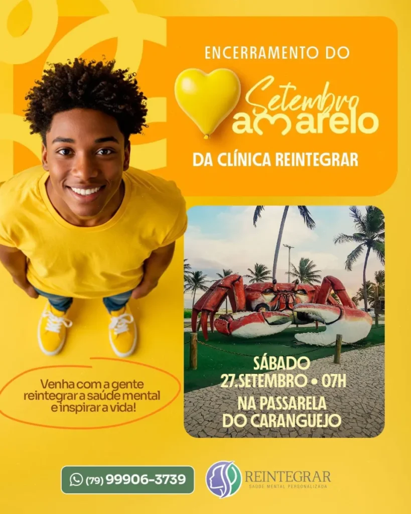 Ação encerra campanha Setembro Amarelo na Passarela do Caranguejo neste sábado
