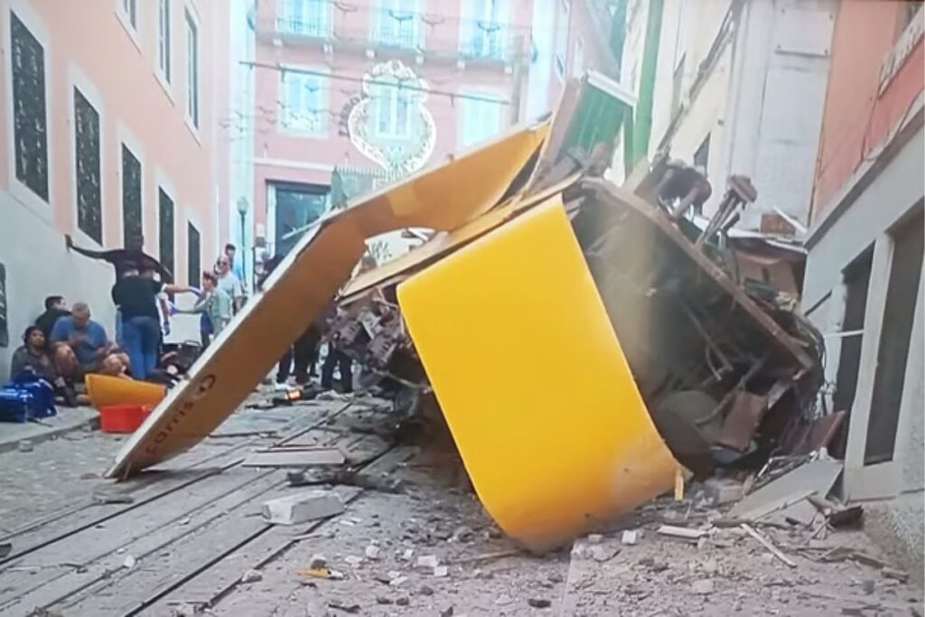 Acidente com o elevador da Glória em Lisboa deixa mortos e feridos