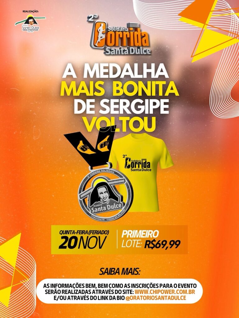 Itabaiana recebe a 2ª Corrida Solidária Santa Dulce no feriado de 20 de novembro