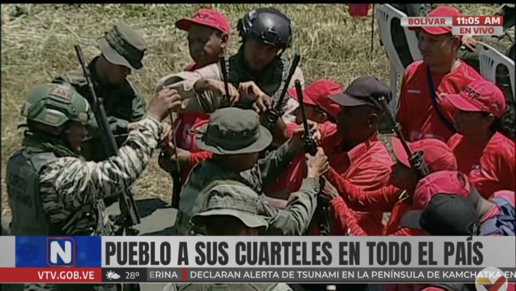 Venezuela inicia treinamento de civis para luta armada contra americanos