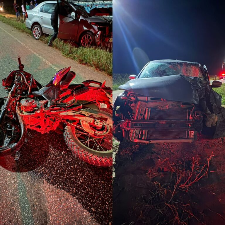 Motociclista morre em colisão frontal com carro em Nossa Senhora Aparecida