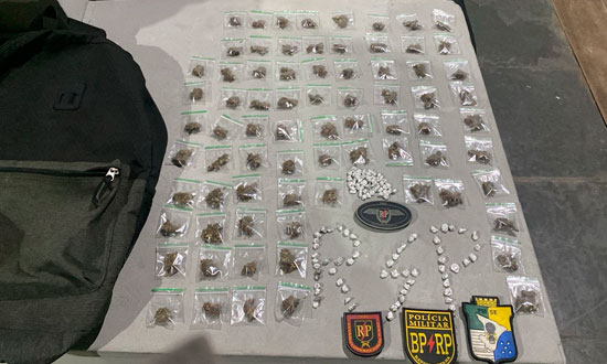 Radiopatrulha detém suspeito com 200 porções de drogas em Itaporanga D’Ajuda