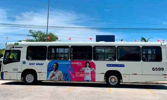 Ônibus temáticos levam mensagem de prevenção ao câncer pela Grande Aracaju