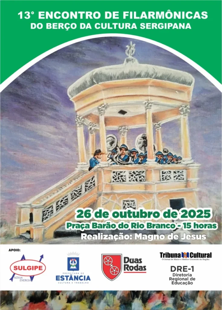 Estância recebe 13º Encontro de Bandas Filarmônicas no dia 26 de outubro