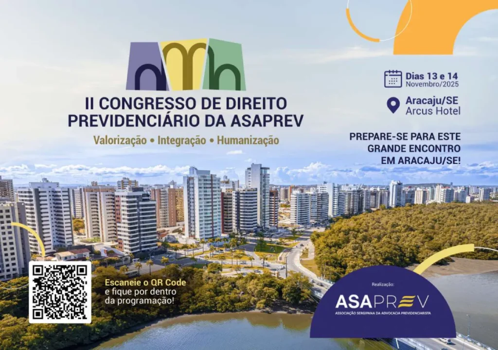 Aracaju receberá II Congresso de Direito Previdenciário da Asaprev em novembro