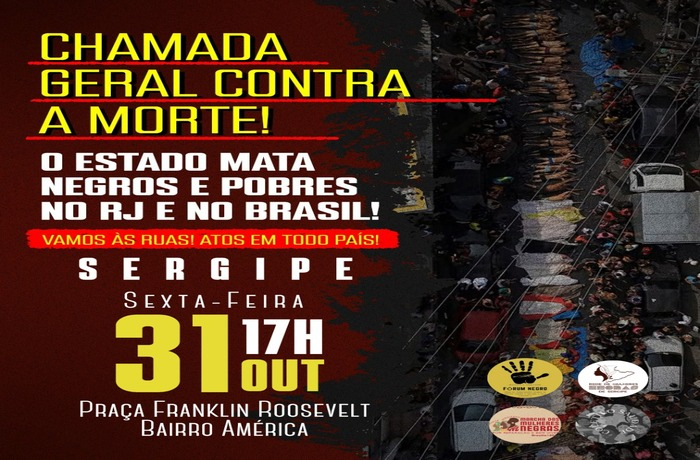 Manifestação em Aracaju reage a chacinas e denuncia violência estatal contra população negra