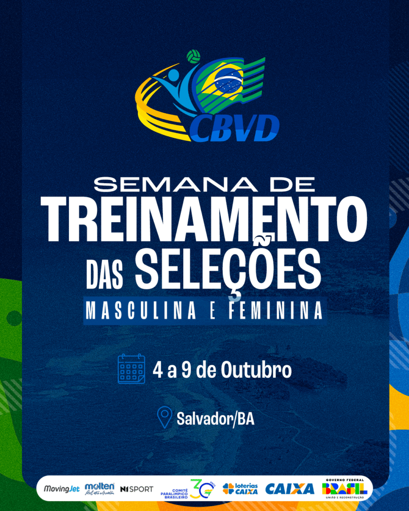 Seleções Brasileiras de Vôlei Sentado treinam em Salvador-BA antes de embarcarem para Copa do Mundo