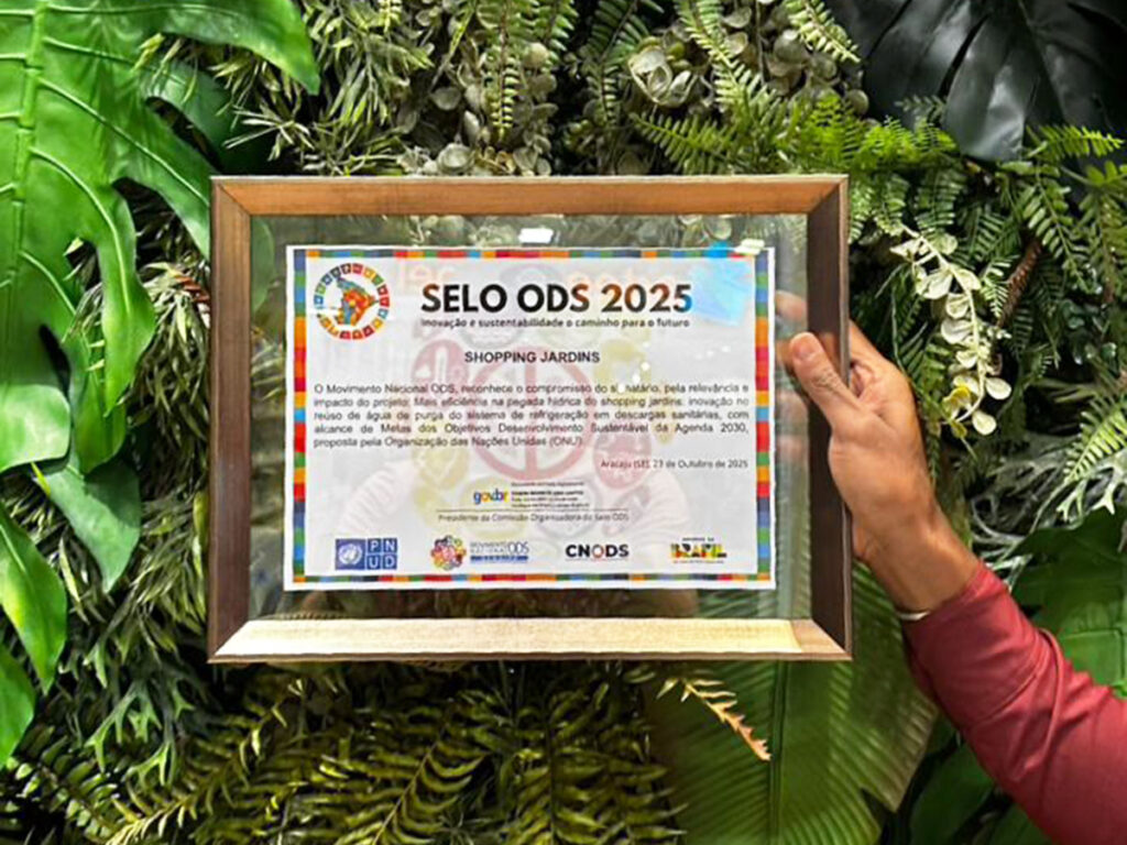 Shopping Jardins recebe Selo ODS pelo compromisso com a sustentabilidade