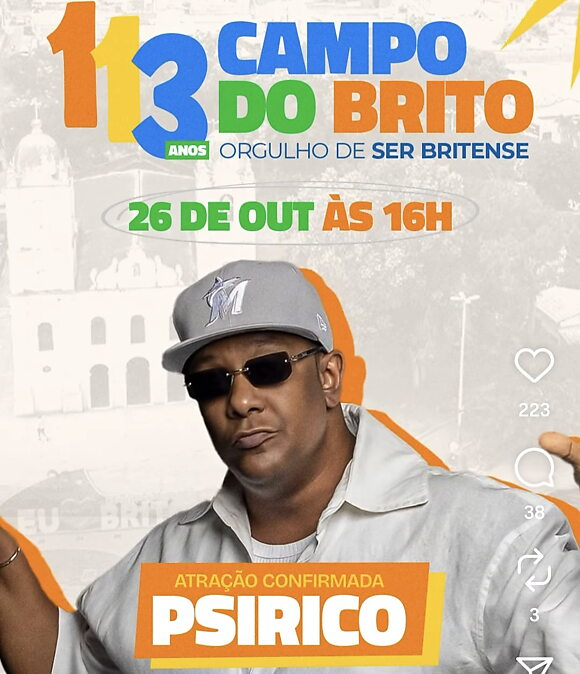 Psirico é a grande atração no aniversário de 113 anos de Campo do Brito.