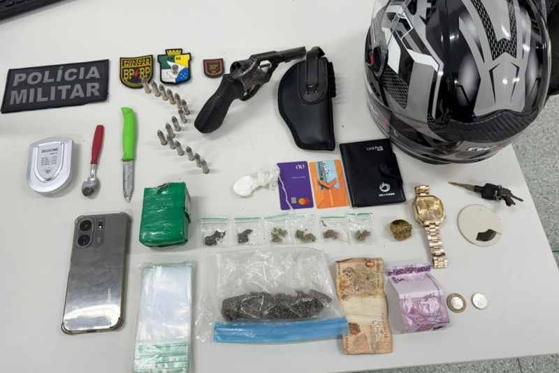 PM prende motociclista por porte ilegal de arma de fogo