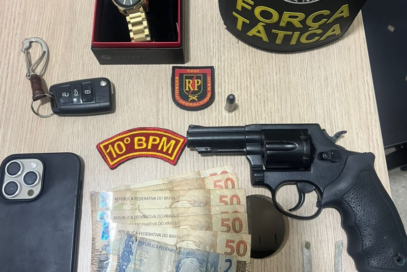 Polícia Militar prende dupla por porte ilegal de arma e direção perigosa em Nossa Senhora das Dores