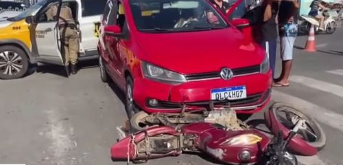 Grave acidente em Itabaiana deixa motociclista com fratura exposta.