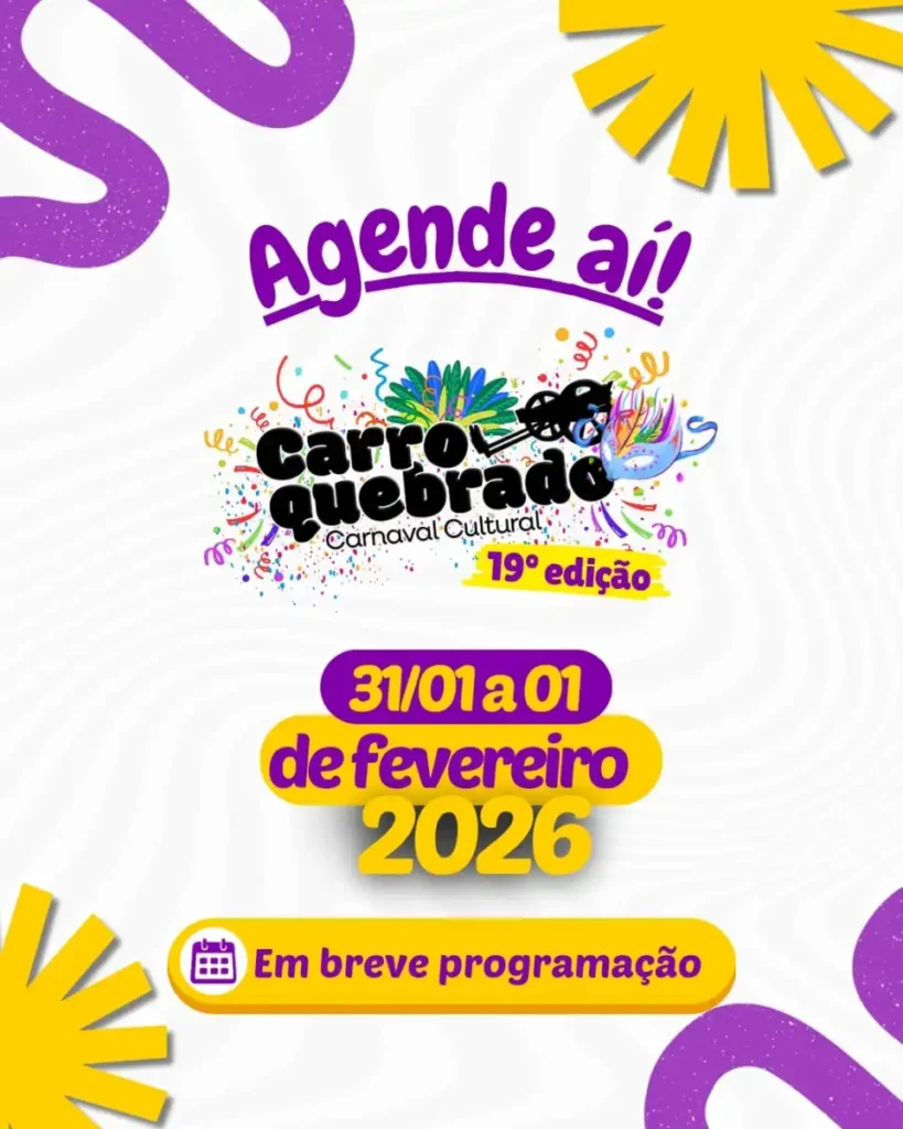 Carnaval Cultural Carro Quebrado confirma 19ª edição para fim de janeiro de 2026