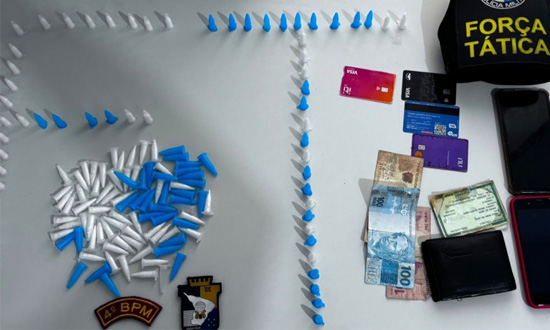 Dois homens são detidos com 88 pinos de cocaína na SE-230, em Monte Alegre