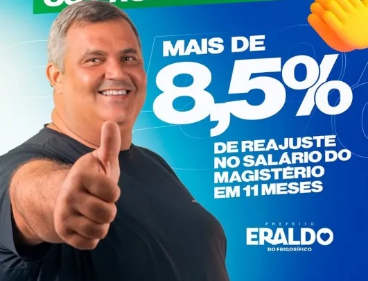 Prefeito de Itabaianinha concede reajuste de 8,5% aos professores municipais