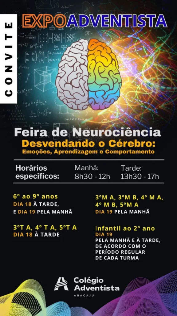 Feira de Neurociência do Colégio Adventista de Aracaju acontece em 19 de novembro de 2025