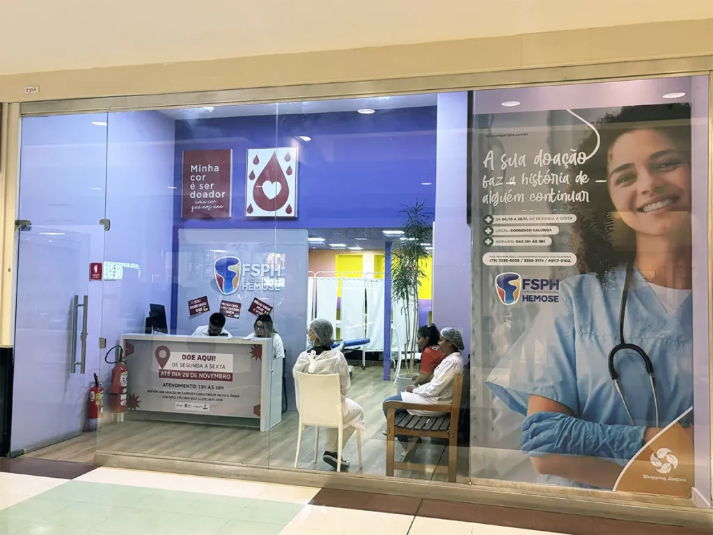 Posto de coleta do Hemose funciona no Shopping Jardins até sexta, 28