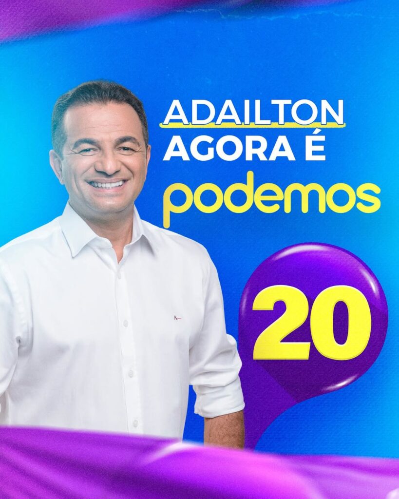 Ex-prefeito de Itabaiana, Adailton Resende Sousa se filia ao PODEMOS e lança pré-candidatura ao Senado em 2026